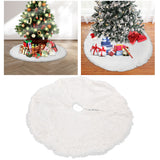 White Christmas Tree Skirts Sophisticated Dense Environmentally Friendly Plush Luxury ChristmasTree SkirtL