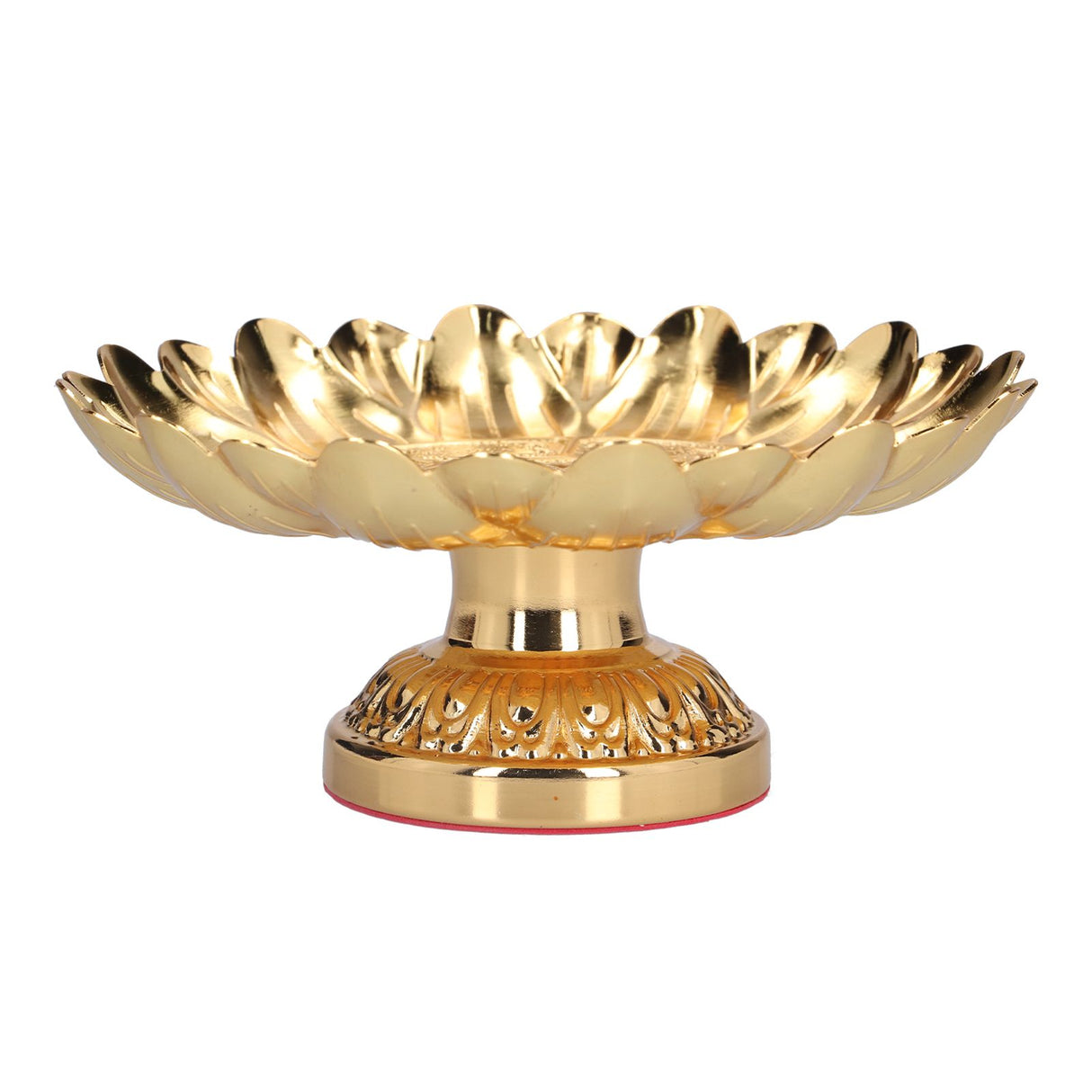 Fruit Tray Retro Style Flat Glossy Durable Alloy Decorative Plate for Temples Sacrifices Home Decoration