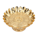 Fruit Tray Retro Style Flat Glossy Durable Alloy Decorative Plate for Temples Sacrifices Home Decoration