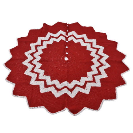 Christmas Tree Skirt Acrylic Fiber Knitting Floor Mat Cover Pad Xmas Party Home Decoration Props