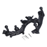 Decorative Hook Black Bird Branch Shape Three Dimensional Wall Mounted Home Decoration AccessoriesSmall (29.5cm)