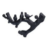 Decorative Hook Black Bird Branch Shape Three Dimensional Wall Mounted Home Decoration AccessoriesSmall (29.5cm)