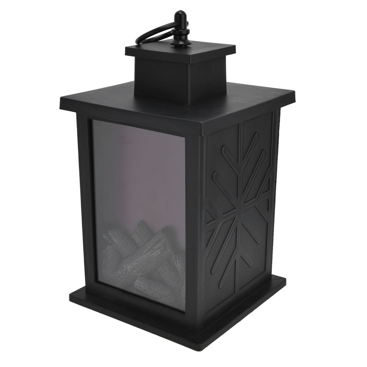 Fireplace Lantern LED Portable Hanging Handle Simulation Decoration Survival Kit Warm Light