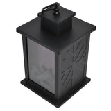 Fireplace Lantern LED Portable Hanging Handle Simulation Decoration Survival Kit Warm Light