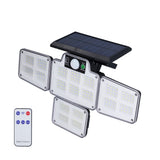 LED Solar Lights Outdoor 4 Adjustable Heads Motion Sensor Light 450LM 3 Modes Wide Angle Wall Light for Garden Pathway