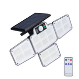 LED Solar Lights Outdoor 4 Adjustable Heads Motion Sensor Light 450LM 3 Modes Wide Angle Wall Light for Garden Pathway