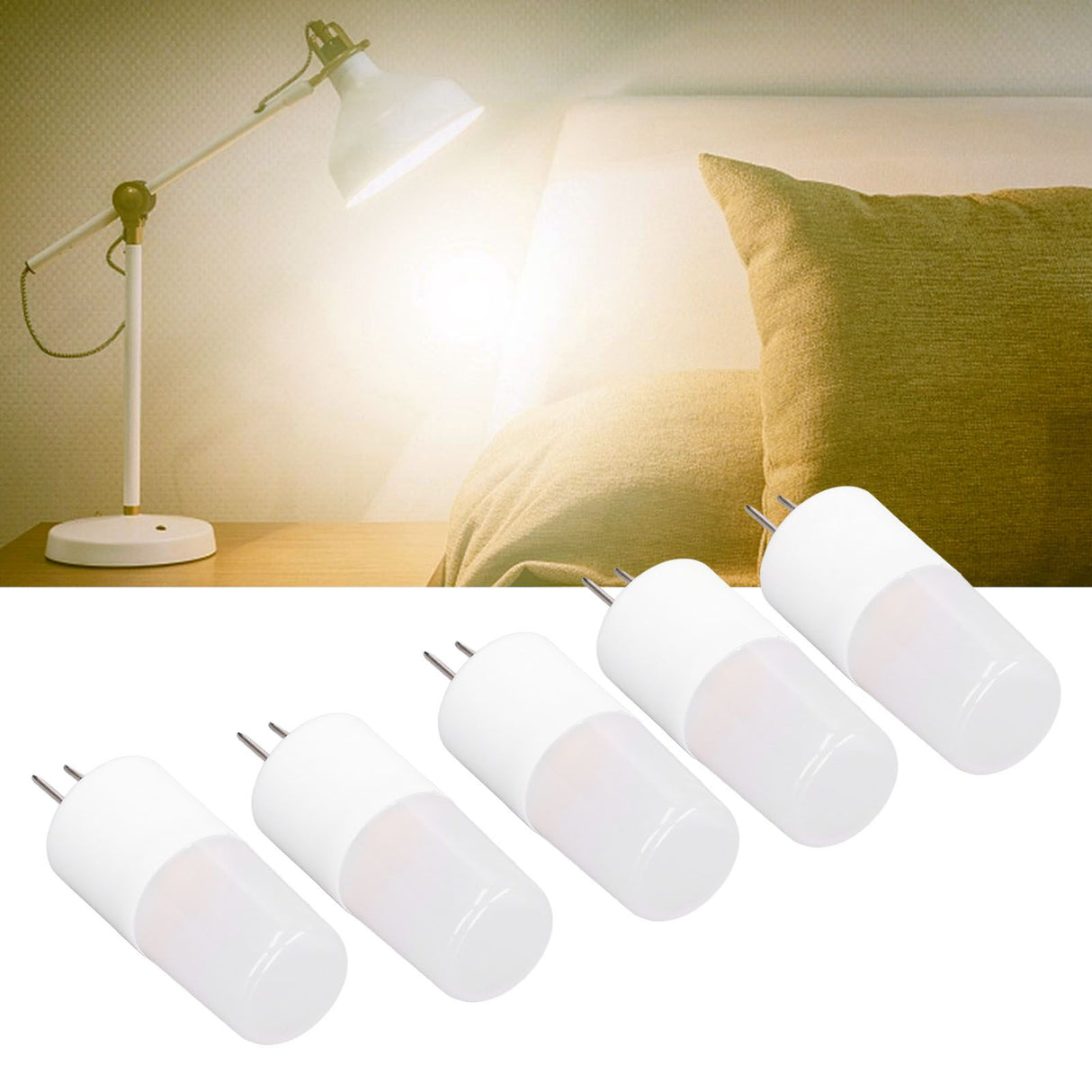 10PCS G4 Light Bulb Warm White LED Light Ceiling Lamp Bulb AC12V Wall Lamp Bulb for Living Room Office