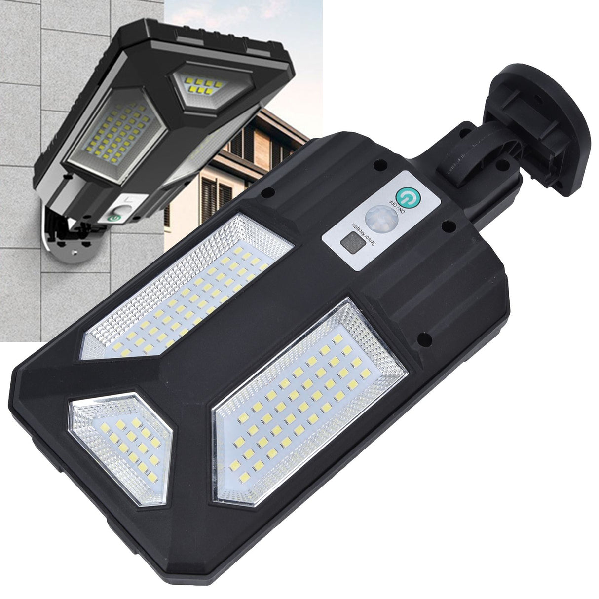 Solar Wall Light IP65 Waterproof 87LED 2400MAH Battery 3000LM Motion Sensor Lamp for Pathway Garden