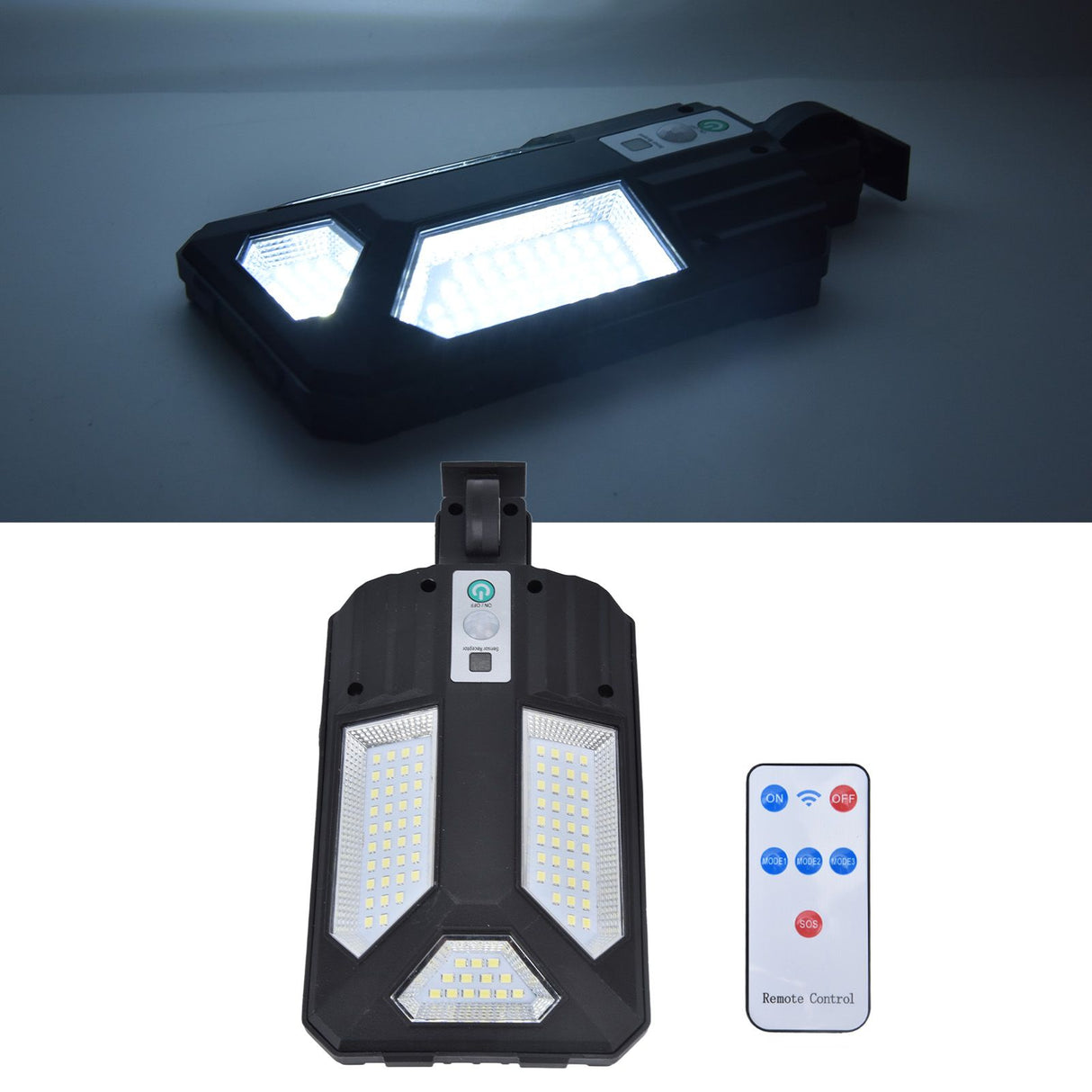 87LED Solar Light Garden Light Motion Sensor Street Lamp IP65 Waterproof Outdoor Wall Lamp with Remote Control for Courtyard