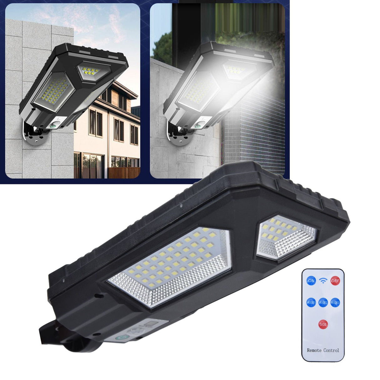 87LED Solar Light Garden Light Motion Sensor Street Lamp IP65 Waterproof Outdoor Wall Lamp with Remote Control for Courtyard