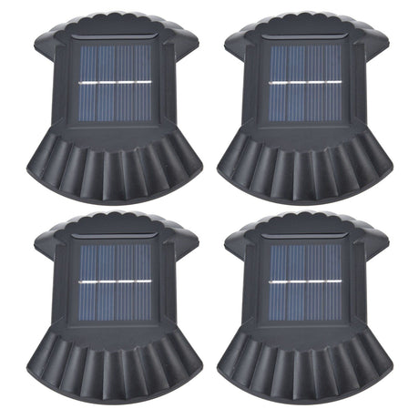 4 Sets Solar Wall Light Waterproof Multifunctional LED Solar Wall Light for Patio Yard Garden Outdoor DrivewayWhite Light