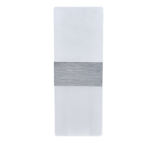 LED Wall Lamp 6W Acrylic Wall Light 360° Luminous High Brightness Preservative Up Down Lights for Bedroom Canteen 90‑265VSilver