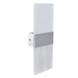 LED Wall Lamp 6W Acrylic Wall Light 360° Luminous High Brightness Preservative Up Down Lights for Bedroom Canteen 90‑265VSilver