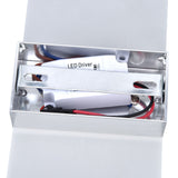 LED Wall Lamp 6W Acrylic Wall Light 360° Luminous High Brightness Preservative Up Down Lights for Bedroom Canteen 90‑265VSilver