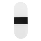 LED Wall Light Acrylic 360° Up Down 6W Warm Modern Wall Lamp for Hallway Bedroom Restaurant 90‑265V Black