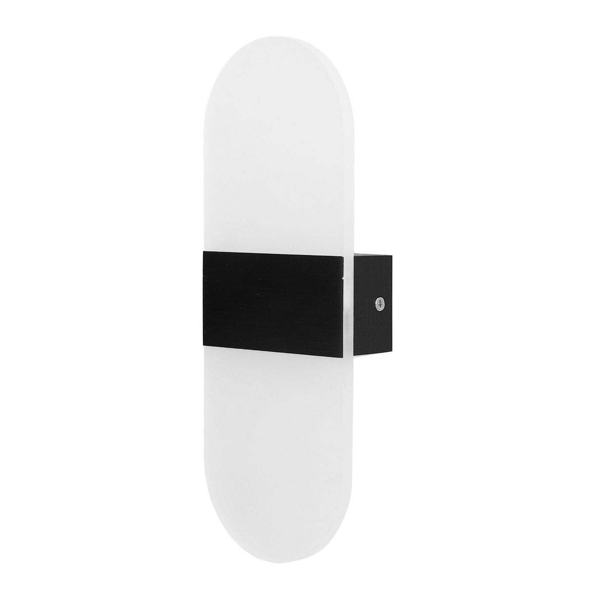 LED Wall Light Acrylic 360° Up Down 6W Warm Modern Wall Lamp for Hallway Bedroom Restaurant 90‑265V Black