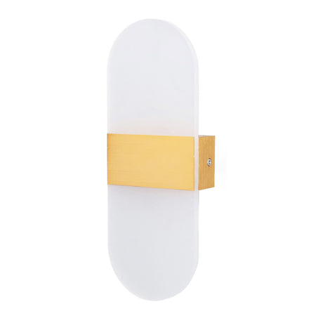 LED Wall Light Acrylic 360° Up Down 6W Warm Modern Wall Lamp for Hallway Bedroom Restaurant 90‑265V Gold