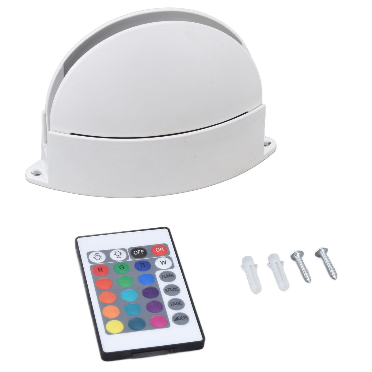 RGB Remote Control Wall Light Fashionable 24 Key High Brightness Semicircle RGB RC Wall Light for Corridor AC85‑265V