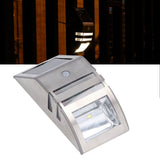 Solar Wall Lamp PIR Human Body Induction High Sensitivity White Light 40LM Stainless Steel Solar Wall Light