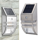 Solar Wall Lamp PIR Human Body Induction High Sensitivity White Light 40LM Stainless Steel Solar Wall Light