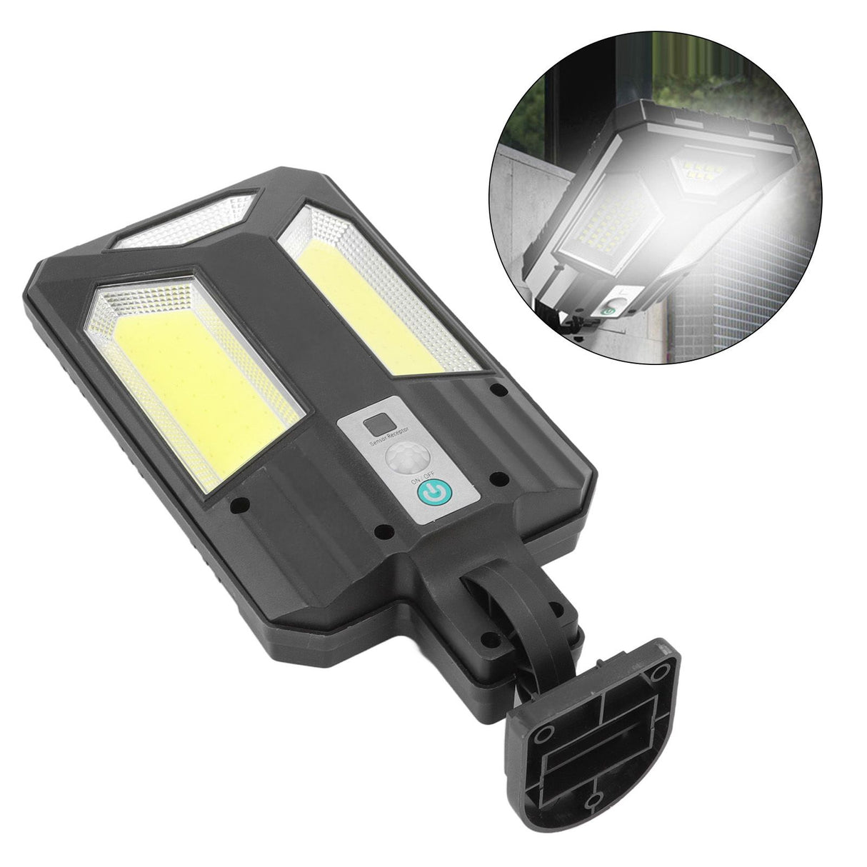 Solar Sensor Wall Light 3COB Energy Saving High Brightness Waterproof Solar Street Light for Outdoor