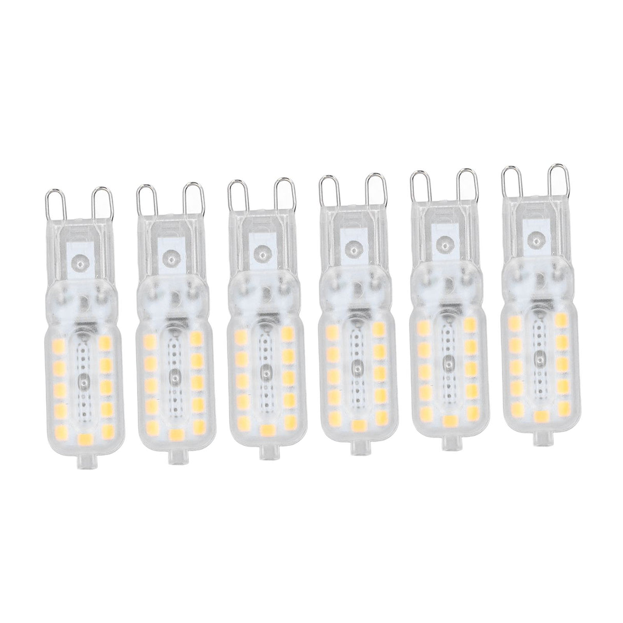 6pcs G9 LED Bulb 5W Transparent Cover 22LED Dimmable G9 Light Bulb for Ceiling Light Wall Light Table Light White Light 110-140V