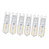 6pcs G9 LED Bulb 5W Transparent Cover 22LED Dimmable G9 Light Bulb for Ceiling Light Wall Light Table Light White Light 110-140V