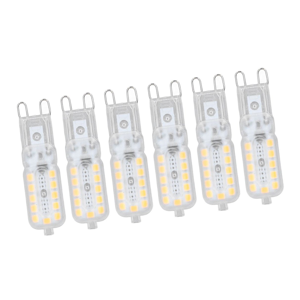 6pcs G9 LED Bulb 5W Transparent Cover 22LED Dimmable G9 Light Bulb for Ceiling Light Wall Light Table Light White Light 110-140V
