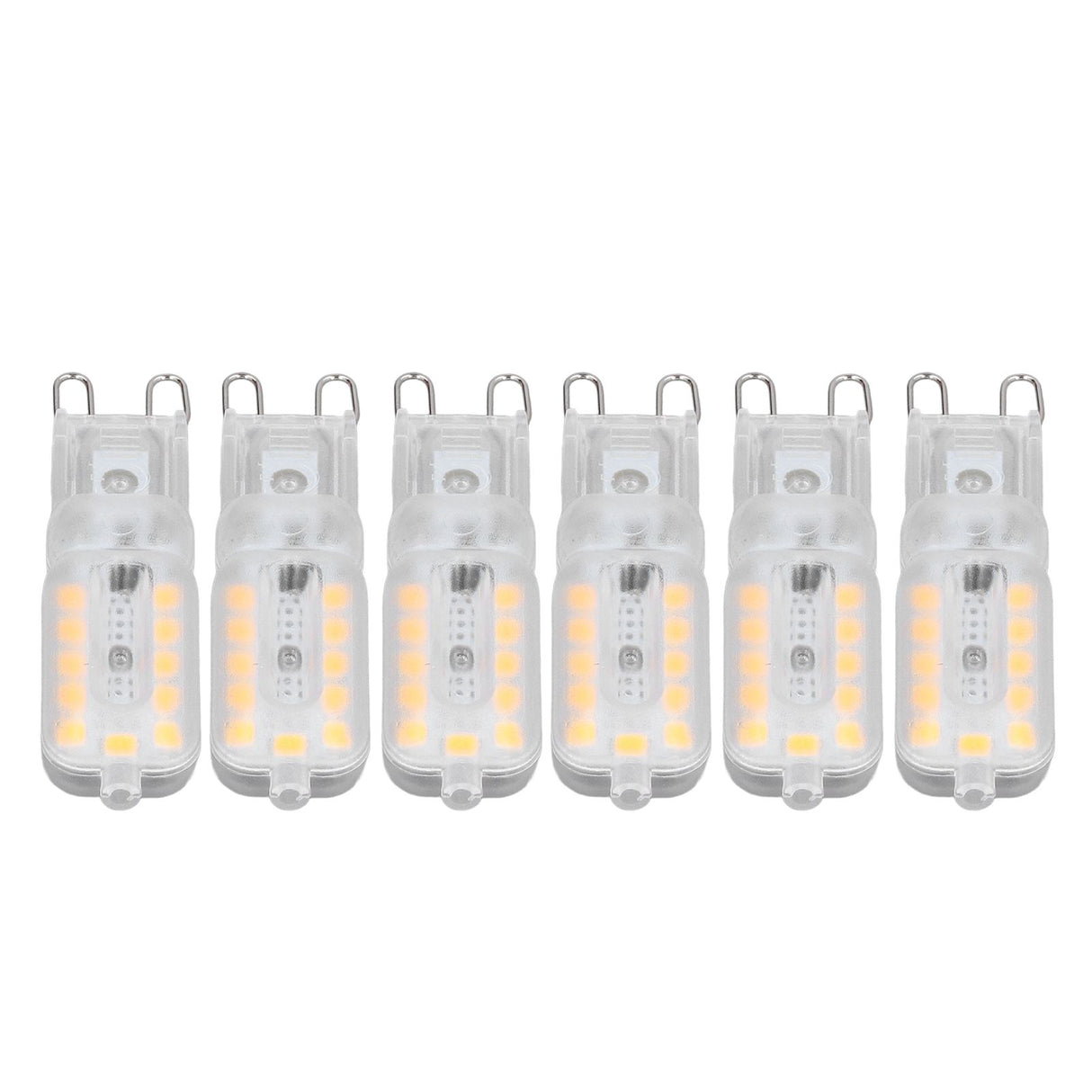 6pcs G9 LED Bulb 5W Transparent Cover 22LED Dimmable G9 Light Bulb for Ceiling Light Wall Light Table Light White Light 110-140V