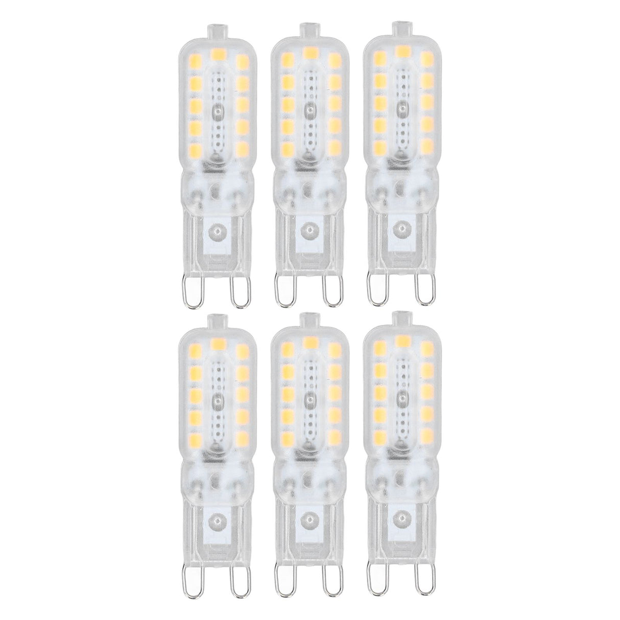6pcs G9 LED Bulb 5W Transparent Cover 22LED Dimmable G9 Light Bulb for Ceiling Light Wall Light Table Light White Light 220-240V