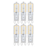 6pcs G9 LED Bulb 5W Transparent Cover 22LED Dimmable G9 Light Bulb for Ceiling Light Wall Light Table Light White Light 220-240V