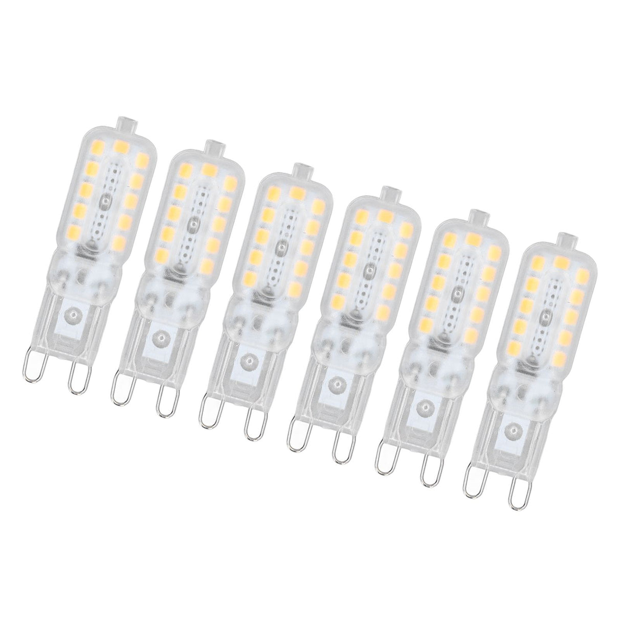 6pcs G9 LED Bulb 5W Transparent Cover 22LED Dimmable G9 Light Bulb for Ceiling Light Wall Light Table Light White Light 220-240V