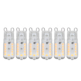 6pcs G9 LED Bulb 5W Transparent Cover 22LED Dimmable G9 Light Bulb for Ceiling Light Wall Light Table Light White Light 220-240V
