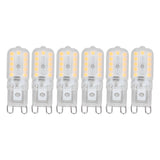 6pcs G9 LED Bulb 5W Transparent Cover 22LED Dimmable G9 Light Bulb for Ceiling Light Wall Light Table Light White Light 220-240V