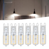 6pcs G9 LED Bulb 5W Transparent Cover 22LED Dimmable G9 Light Bulb for Ceiling Light Wall Light Table Light White Light 220-240V