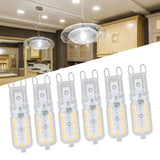 6pcs G9 LED Bulb 5W Transparent Cover 22LED Dimmable G9 Light Bulb for Ceiling Light Wall Light Table Light White Light 220-240V