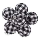 6Pcs 70mm 2.76 Inch Christmas Ornaments Balls Christmas Tree Decoration Balls New Year's Decor Black and White Check