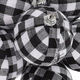 6Pcs 70mm 2.76 Inch Christmas Ornaments Balls Christmas Tree Decoration Balls New Year's Decor Black and White Check