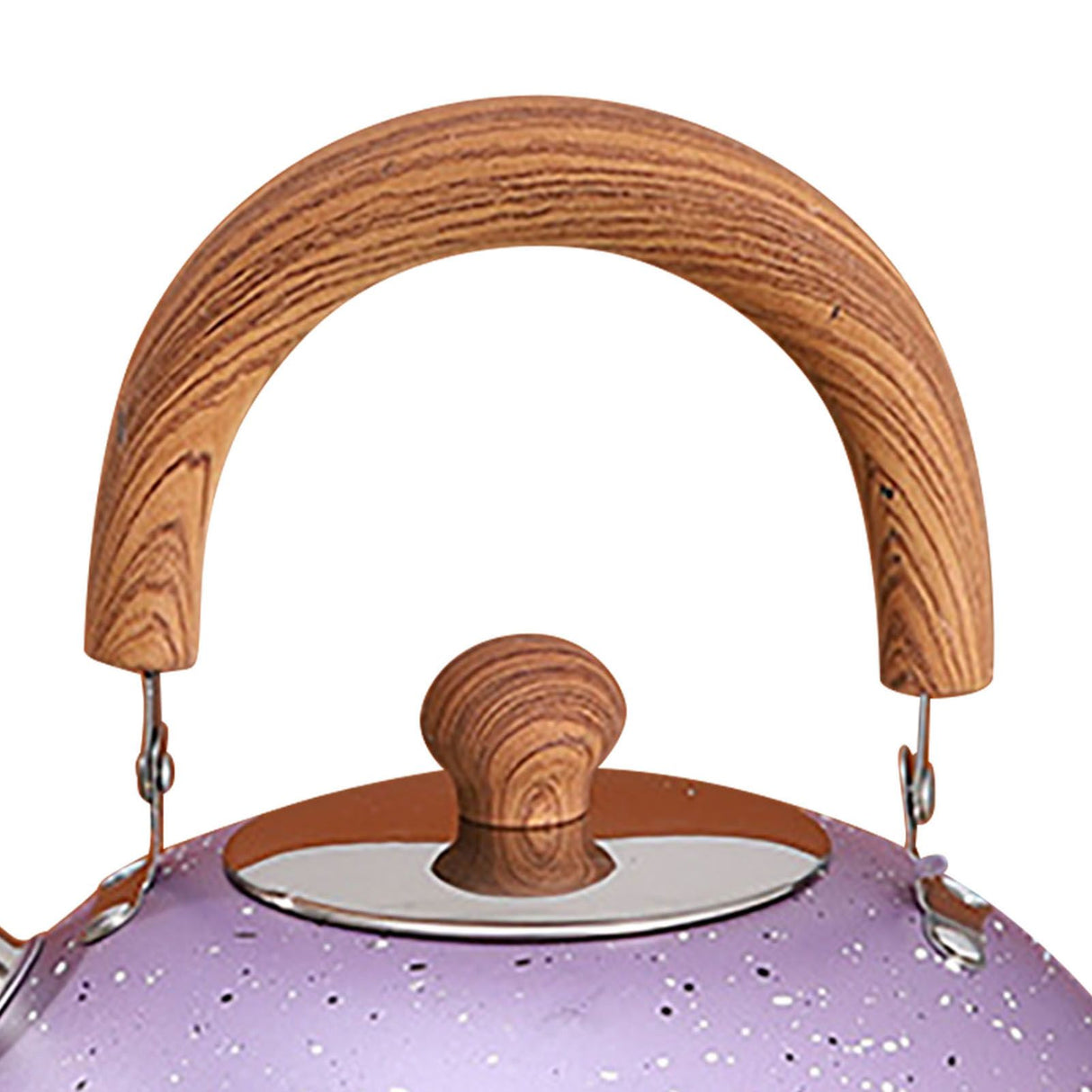 Water Kettle Stainless Steel Whistle Water Kettle Large Capacity Flat Bottomed for Gas Induction Cooker Boil Water 2L Purple