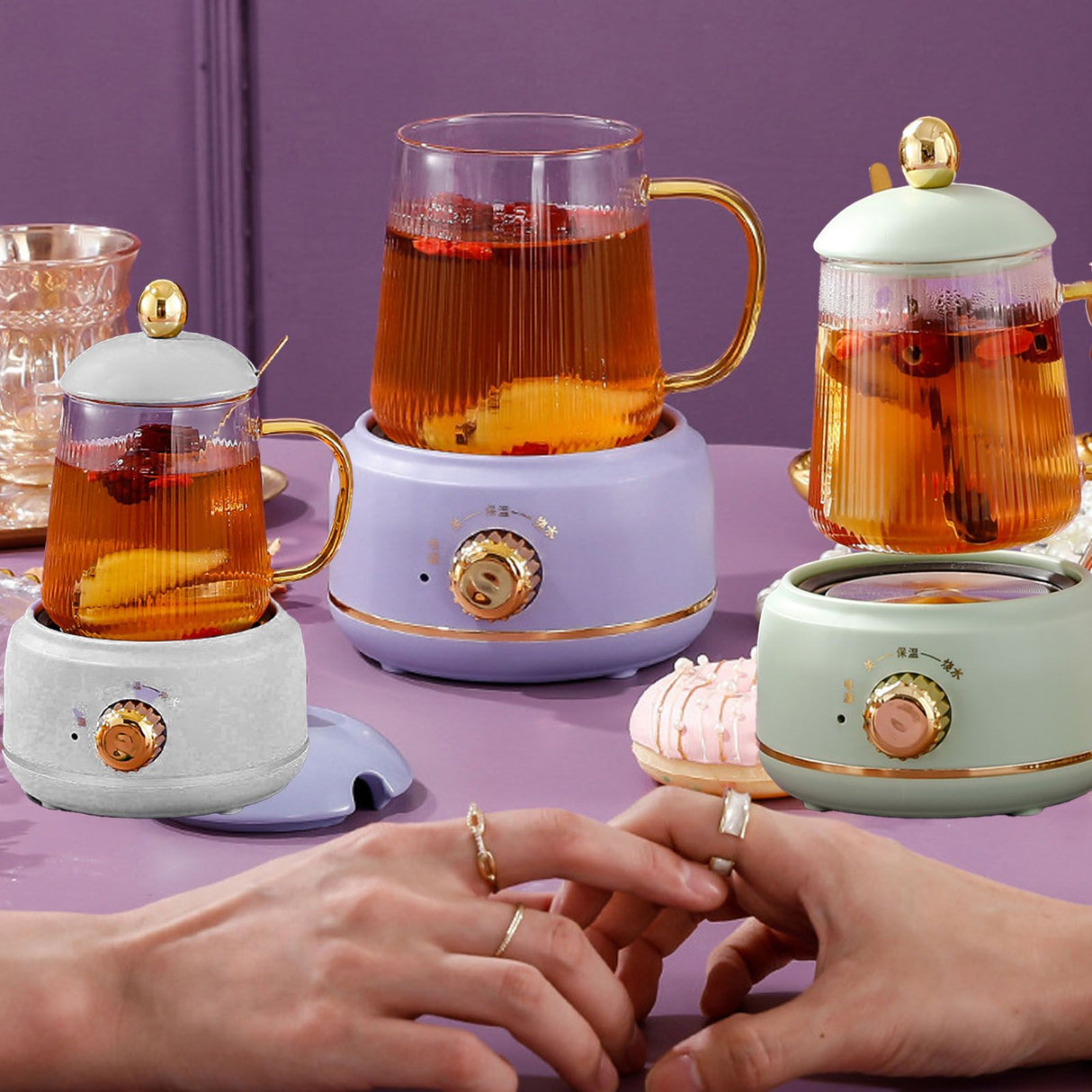 Portable Electric Kettle Stew Cup 450ML Health Cup Mini Slow Cooker Kettle Office Flower Teapot Split Tea Boiler AU Plug 220V