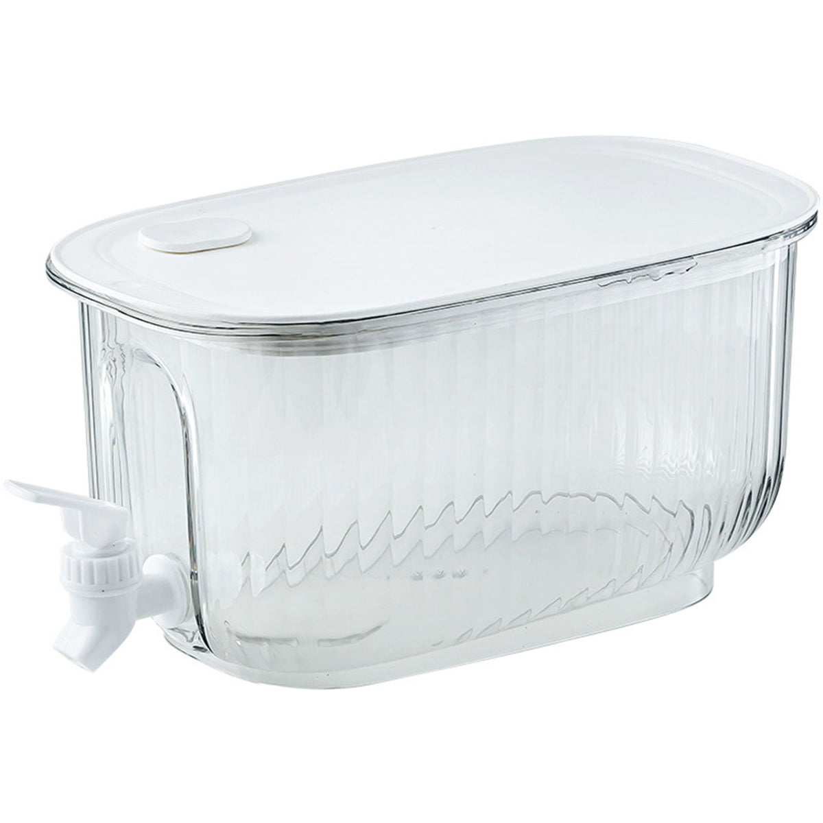 Beverage Drink Dispenser Large Capacity Food Grade Thickened Leakage Proof Cold Kettle with Faucet for Home Transparent White