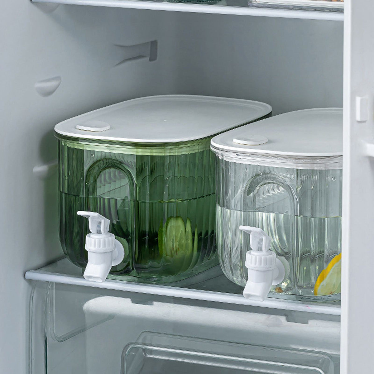 Beverage Drink Dispenser Large Capacity Food Grade Thickened Leakage Proof Cold Kettle with Faucet for Home Green