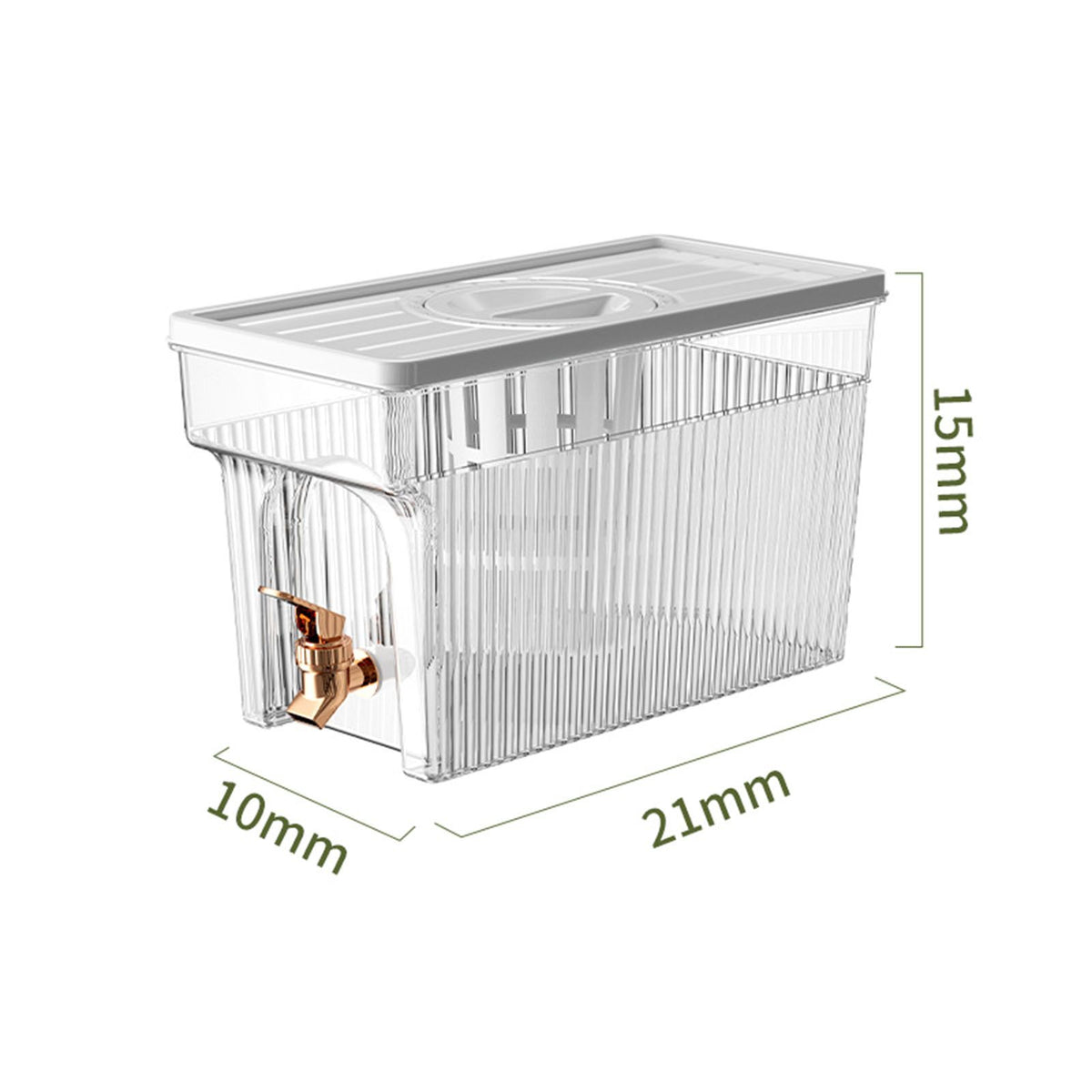 Cold Kettle with Faucet 3L PET Refrigerator Water Filter Dispenser Drink Container for Home Party White