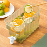 Cold Water Kettle with Faucet PP Sealed Preservation Refrigerator Cold Kettle For Fruit Tea Flower Tea Milk Tea Water Green