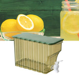 Cold Water Kettle with Faucet PP Sealed Preservation Refrigerator Cold Kettle For Fruit Tea Flower Tea Milk Tea Water Green
