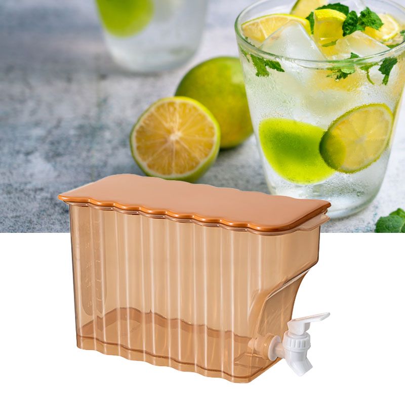 Cold Water Kettle with Faucet PP Sealed Preservation Refrigerator Cold Kettle For Fruit Tea Flower Tea Milk Tea Water Orange