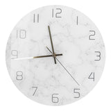 Simple Marble Wall Clock Fashion Cracked Acrylic Material UV Printing Clock Living Room Decoration