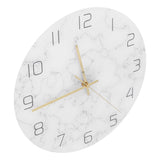 Simple Marble Wall Clock Fashion Cracked Acrylic Material UV Printing Clock Living Room Decoration
