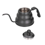 PTFE Stainless Steel Tea Pot Coffee Kettle Gooseneck Spout Pour Over Coffee Maker Drip Kettle Black1L