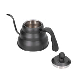 PTFE Stainless Steel Tea Pot Coffee Kettle Gooseneck Spout Pour Over Coffee Maker Drip Kettle Black1L